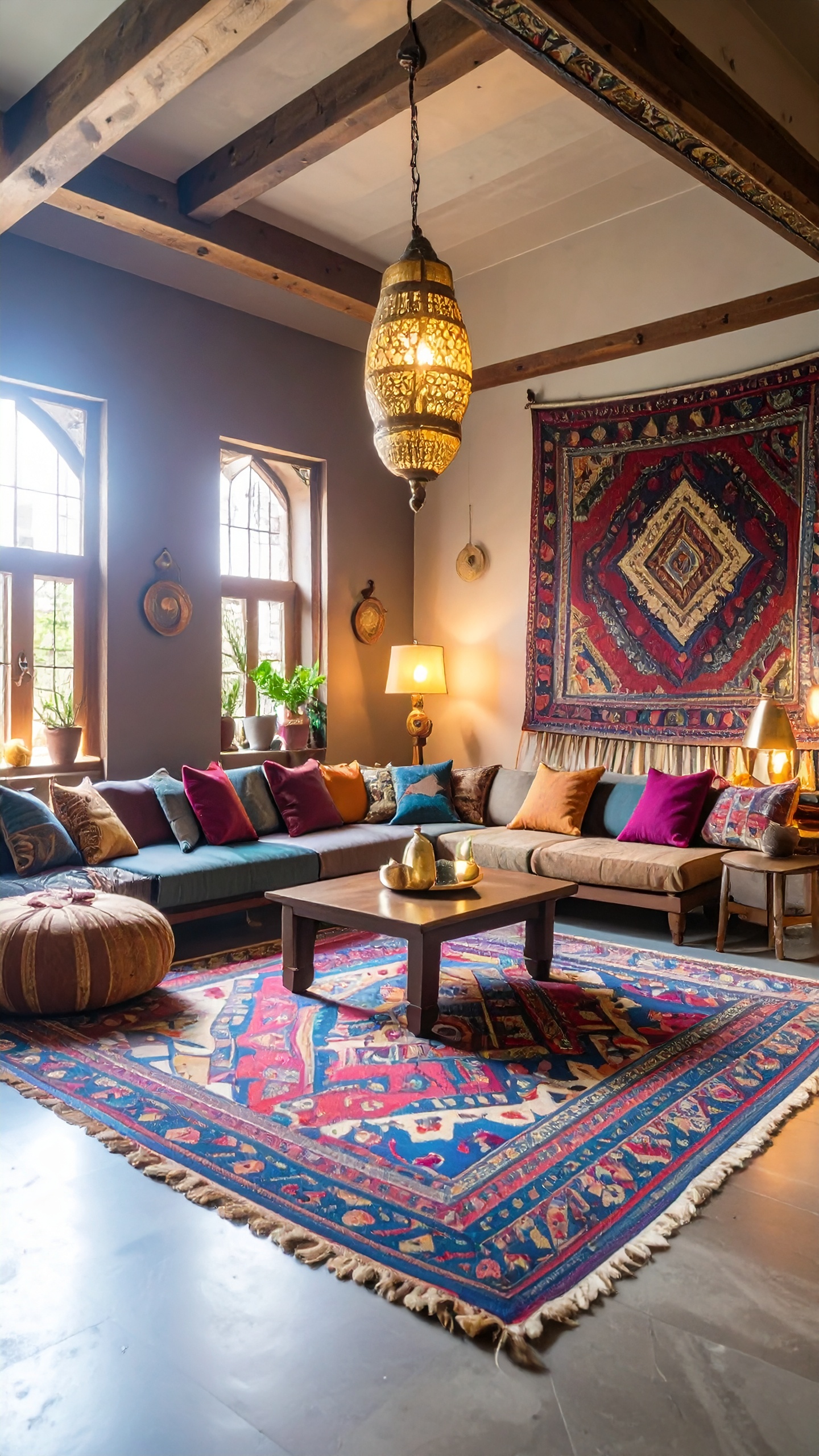 Boho Living Room with Global Touches