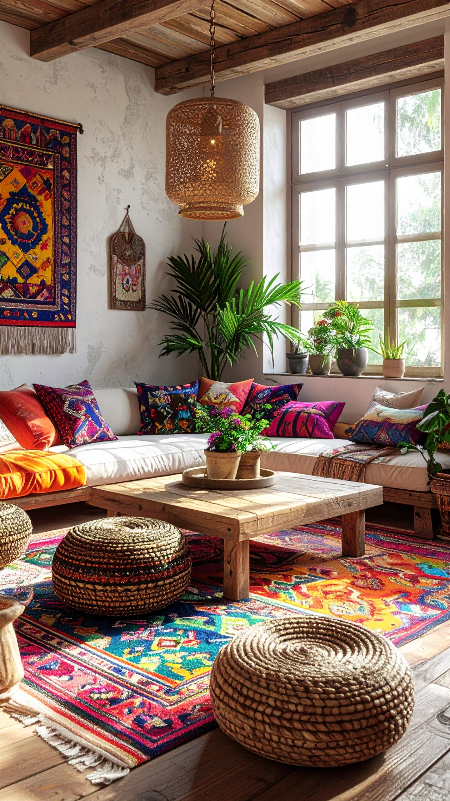 Colorful Eclectic Boho Living Room